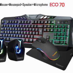 Hot Sale Computer Accessories Gaming 5 in 1 Colorful Mechanical Feeling Keyboard Mouse Combos for Pc Game