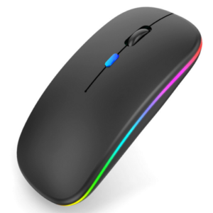 Ultra-thin Computer Mouse 2.4g Mice Colorful  RGB Lighting  Rechargeable Notebook Desktop  Wireless Mouse