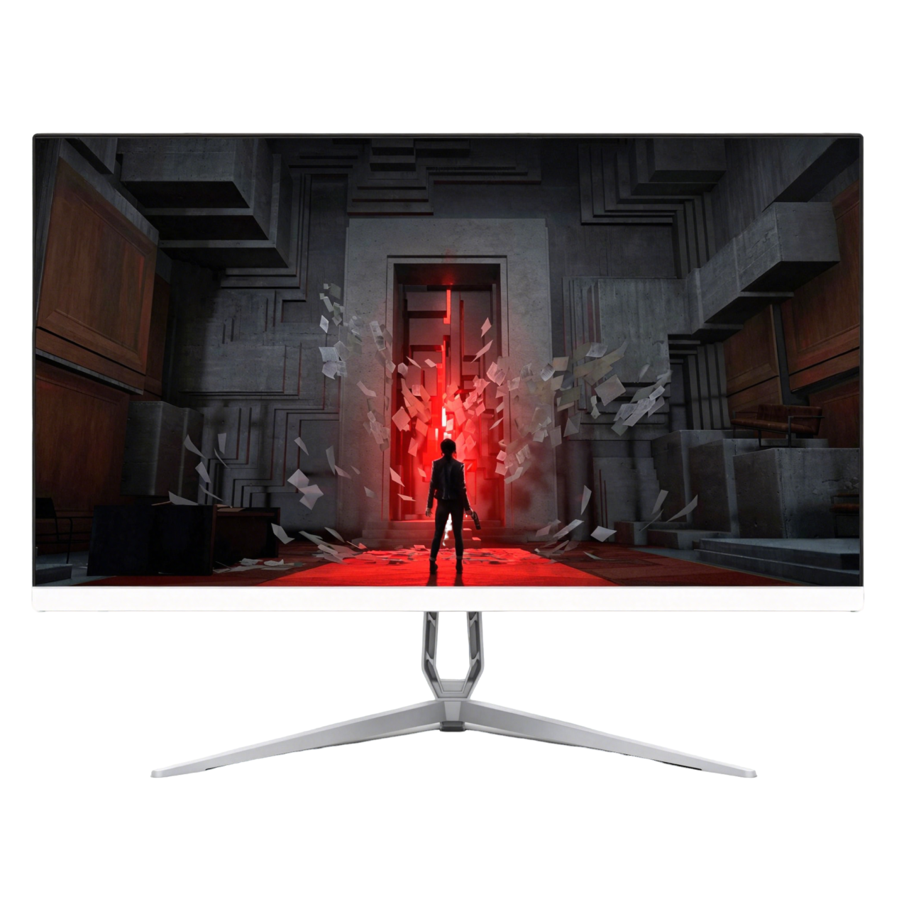21.5‑Inch FHD 1920×1080 100Hz VA Panel Battle‑Axe Flat White Frameless Monitor