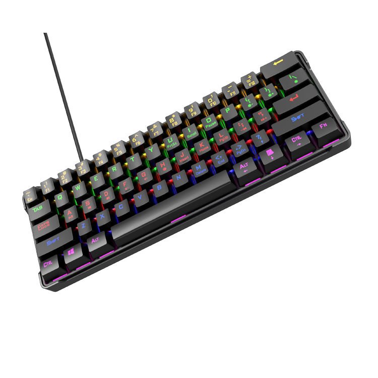 USB Type-c Interface 60% White Black Keyboard RGB 61 Keys Gaming Usb Wired Light Led Gamer Hot Swap Mechanical Keyboard - Image 2