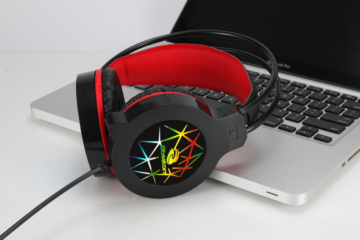 BOSSTON 3.5mm Wired Gaming Headphones Over Ear Game Headset Noise Canceling Earphone + Microphone - Image 4