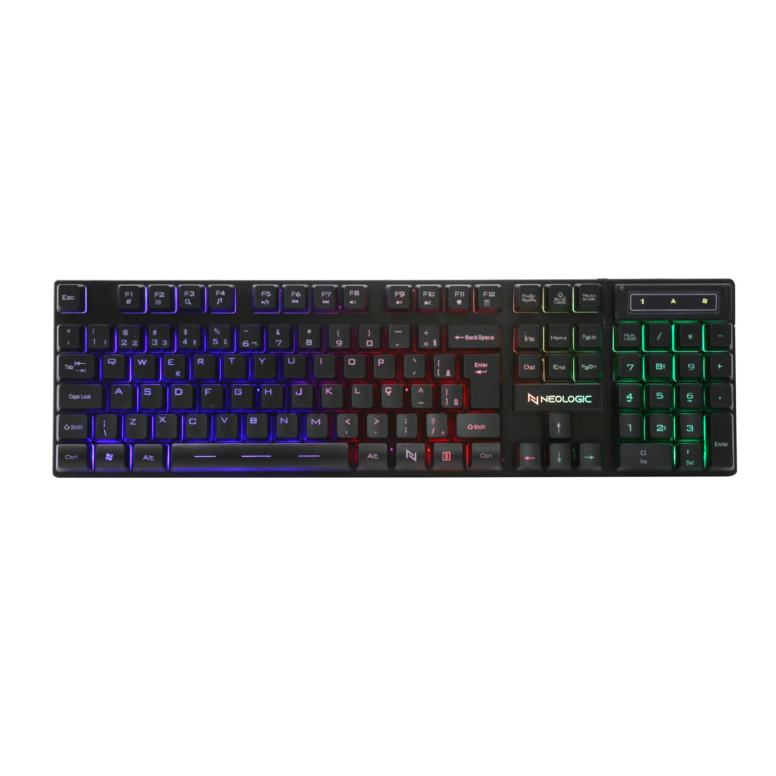 BOSSTON 2025 Wired Membrane Gaming Keyboard with Glimmering Rainbow Light for Games Office Home Use
