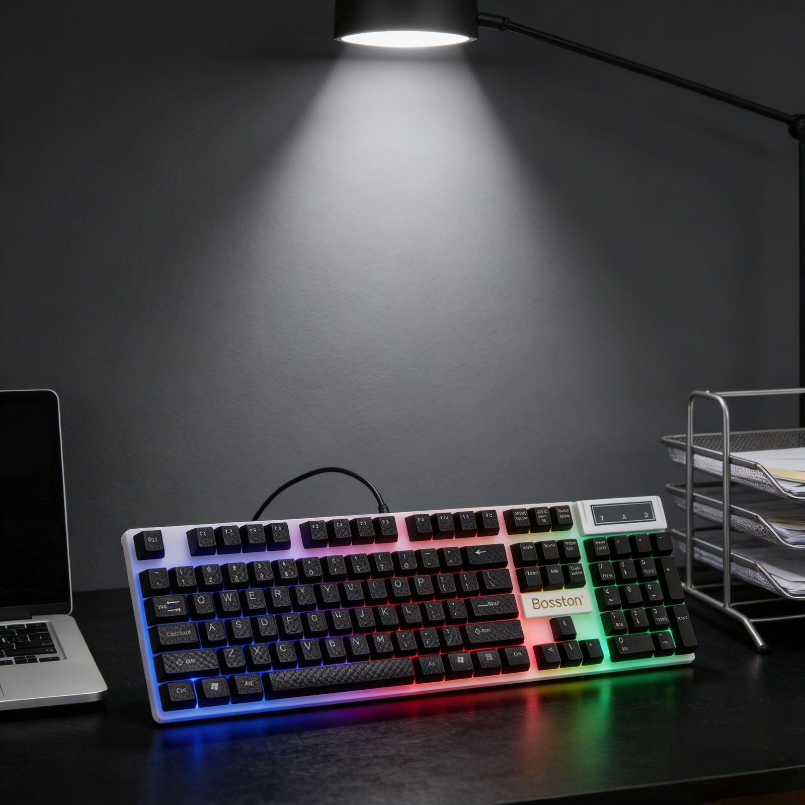 Factory Wholesale Price New K310 LED Backlit USB Wired Gaming Keyboard 104 Keys Floating Keycaps - Image 2