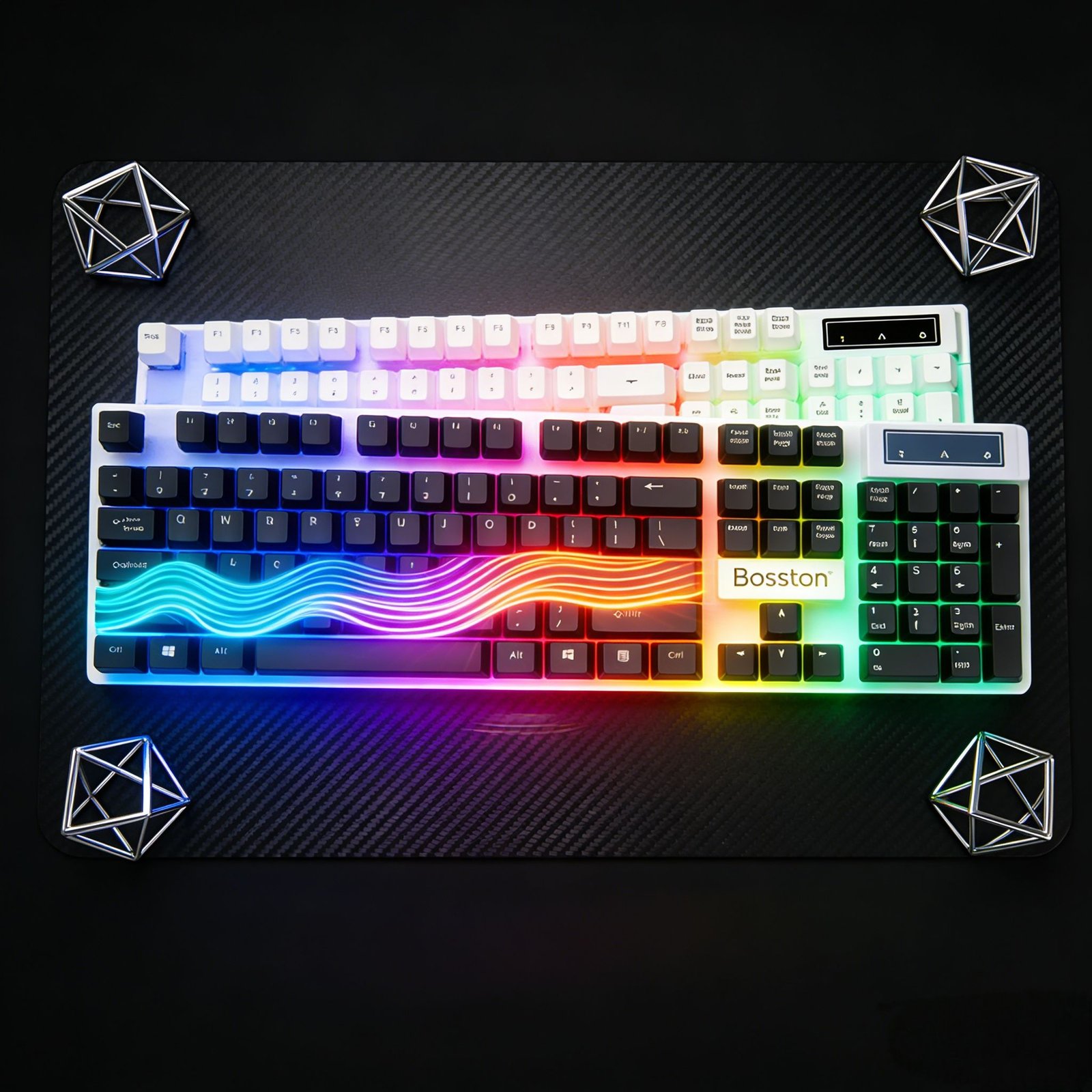 Factory Wholesale Price New K310 LED Backlit USB Wired Gaming Keyboard 104 Keys Floating Keycaps