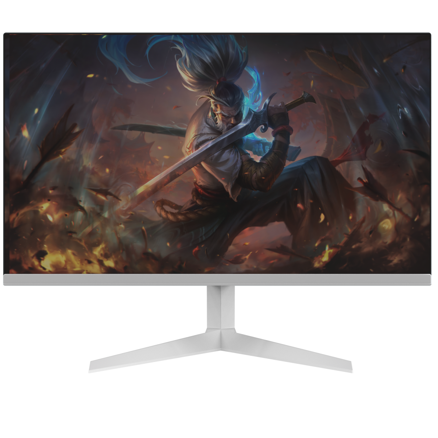 23.8‑Inch FHD 1920×1080 120Hz IPS Panel Quick‑Release Flat White Frameless Monitor